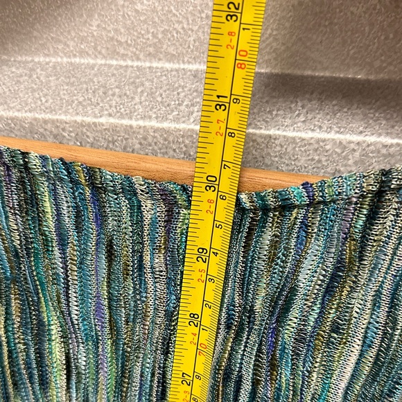 Citiknit Women’s Retro Long Sleeve Deep V Neck Flowy 90s Size XL Colorful Blouse - Picture 10 of 11